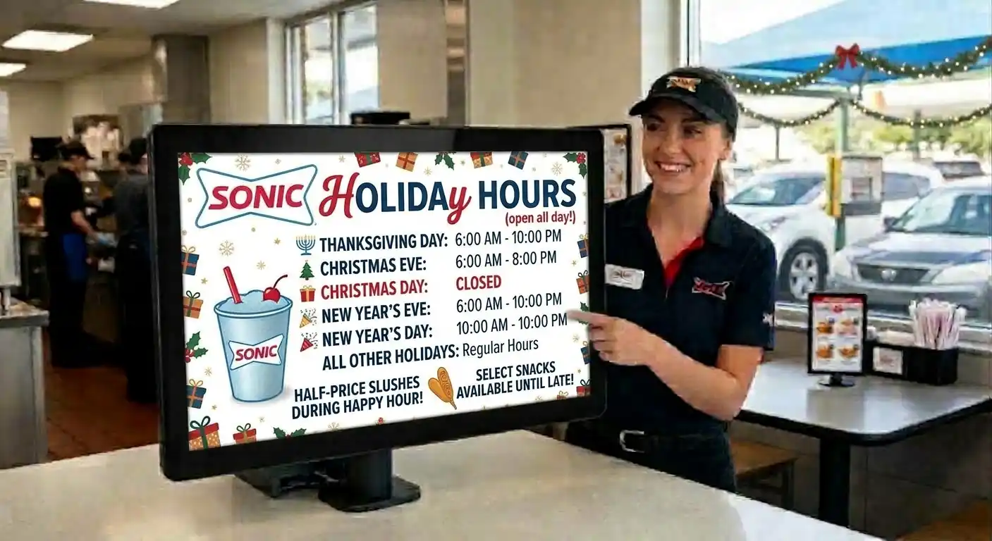Sonic Holiday Hours