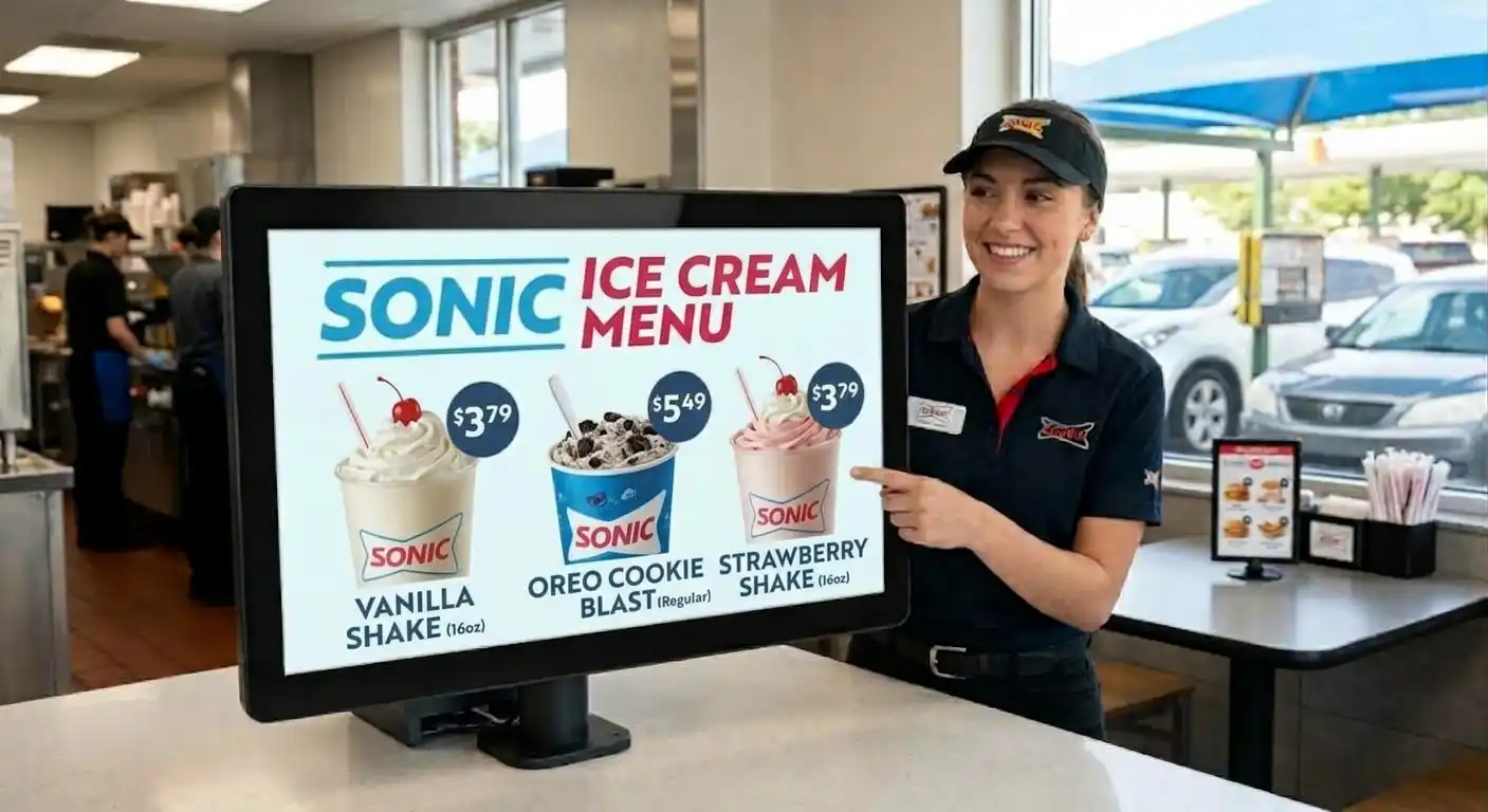 Sonic Ice Cream Menu
