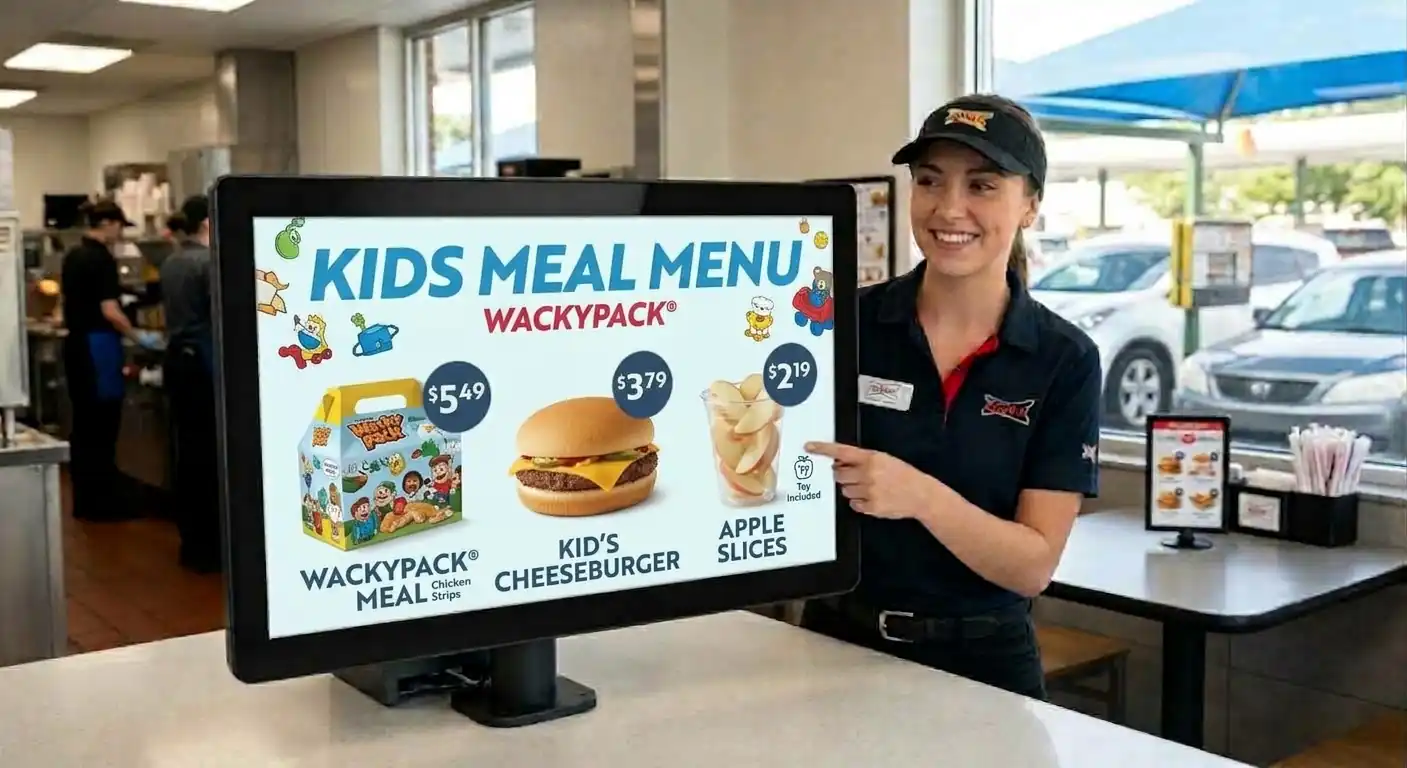 Sonic Kids Meal Menu
